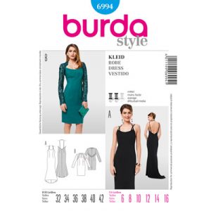 Schnittmuser, Burda Style, Ausschneiden, Stoff, zuschneiden, Abendkleid, Cocktailkleid, Partykleid